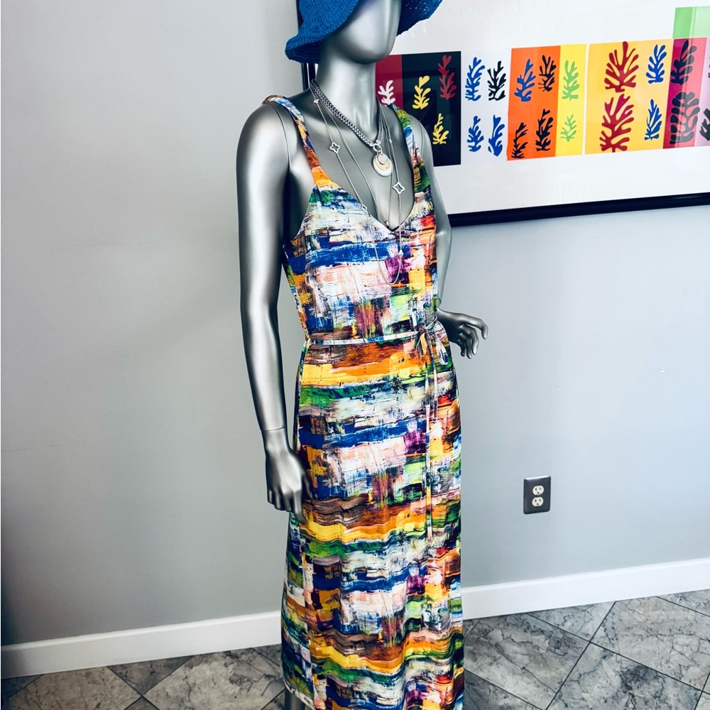 NWT - Claudia Strater - Colorful Abstract Print Maxi Dress - Stunning